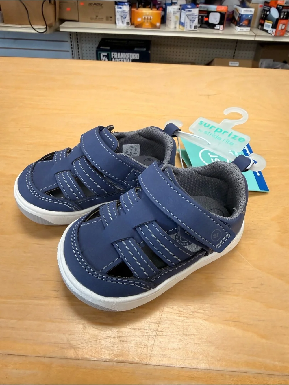 Stride Rite Navy Blue Hook-and-Loop Kids' Sandals
